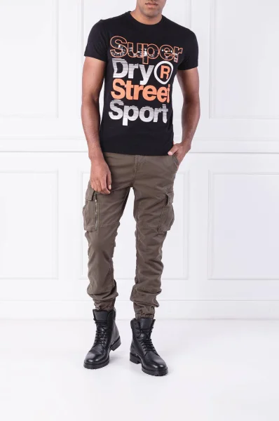 Tričko STREET SPORTS | Slim Fit Superdry černá