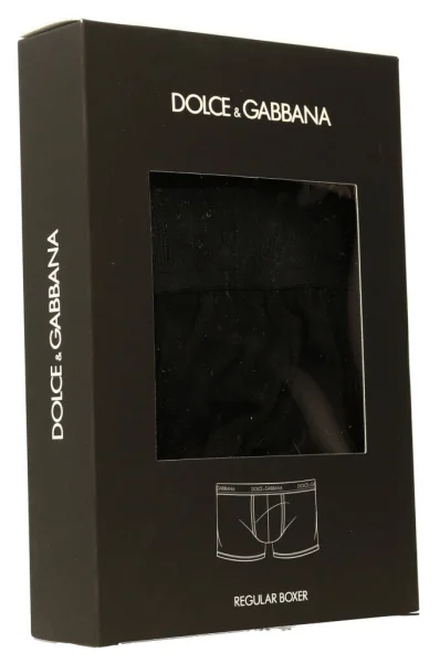 Boxerky |s příměsí hedvábí Dolce & Gabbana černá