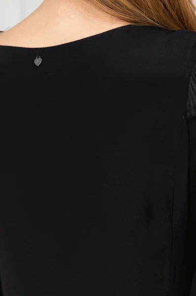 Šaty |s příměsí hedvábí TWINSET černá