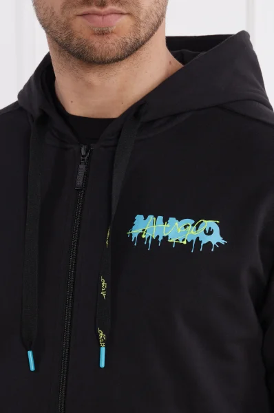 Mikina Logo Jacket Hood | Classic fit Hugo Bodywear černá