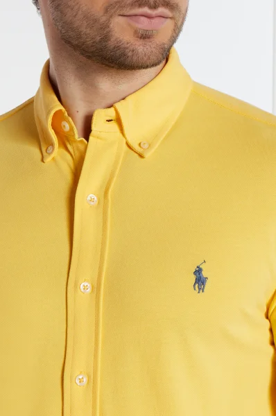 Košile | Regular Fit | pique POLO RALPH LAUREN žlutý