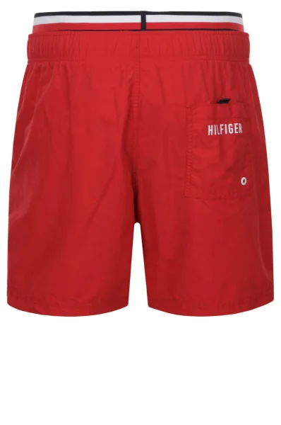 Koupací šortky DOUBLE WAISTBAND | Regular Fit Tommy Hilfiger červený