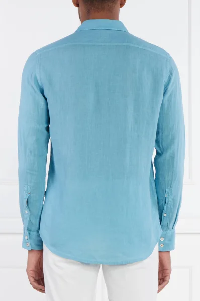 Lněná košile Relegant_6 | Regular Fit BOSS ORANGE modrá