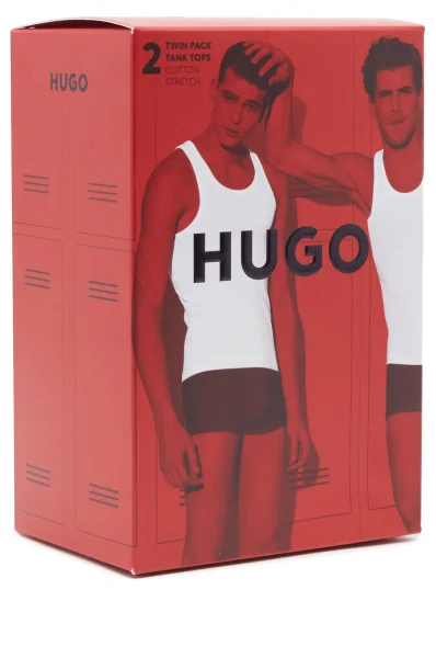 Tank top 2-pack | Regular Fit Hugo Bodywear grafitově šedá