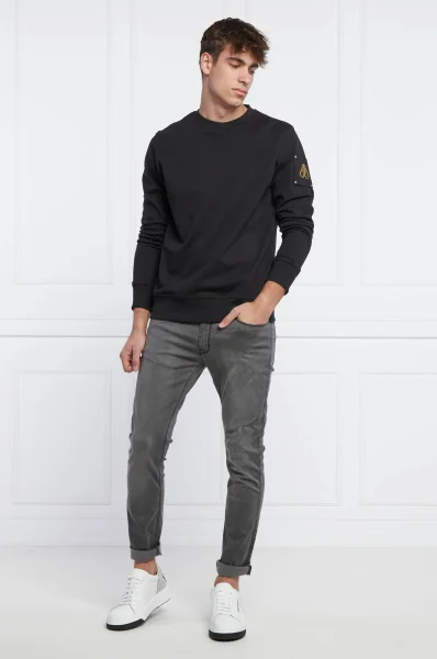 Tričko s dlouhým rukávem ENMORE PULLOVER | Straight fit Moose Knuckles černá