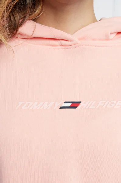 Mikina GRAPHIC | Cropped Fit Tommy Sport pudrově růžový