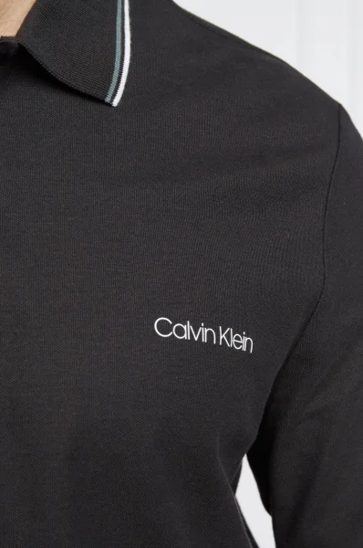 Polokošile REFINED PIQUE TIPPING LS POLO | Regular Fit Calvin Klein černá