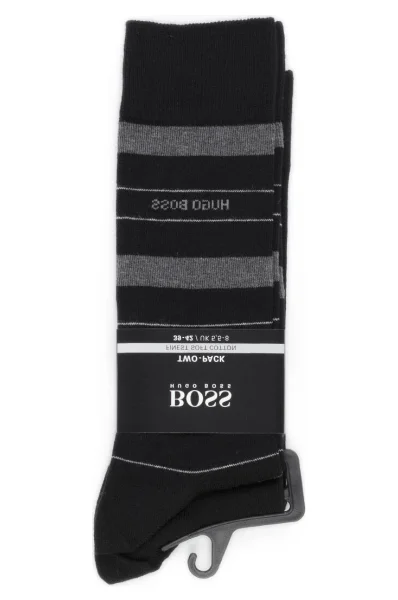 Ponožky 2-pack BOSS BLACK černá