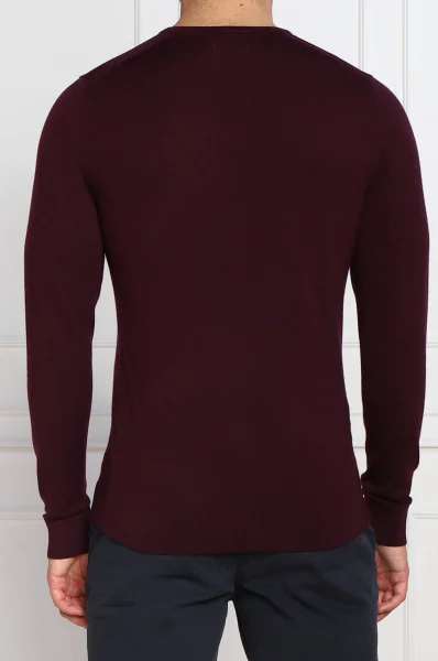 vlněný svetr | regular fit Calvin Klein vínový 