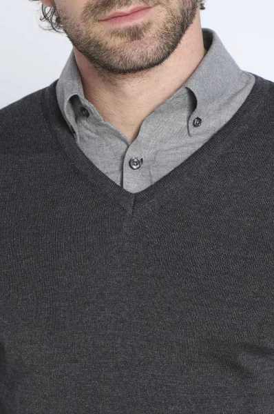 vlněný svetr | slim fit Stenströms šedý