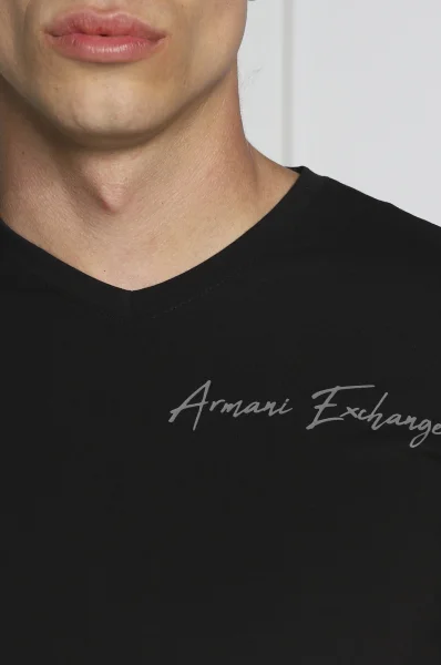 Tričko | Regular Fit Armani Exchange černá
