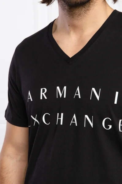 Tričko | Slim Fit Armani Exchange černá
