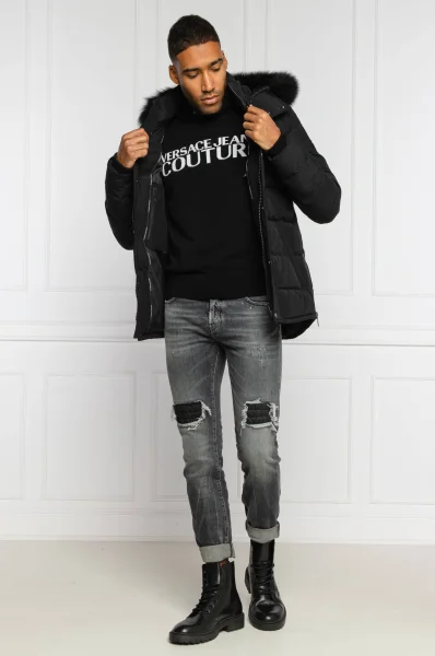 Svetr | Regular Fit | s příměsí vlny Versace Jeans Couture černá