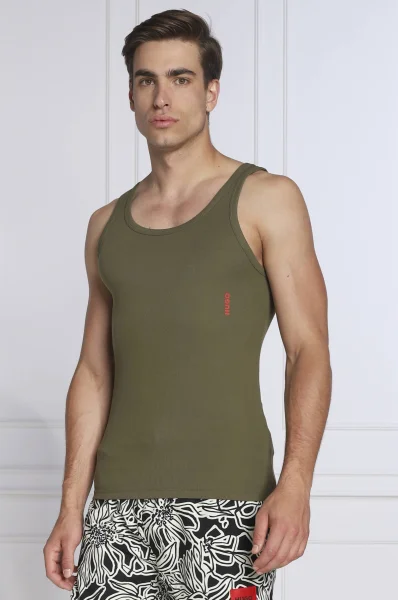 Tank top 2-pack Hugo Bodywear olivový