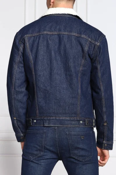 Oteplená džínová bunda TYPE 3 SHERPA | Regular Fit Levi's tmavě modrá