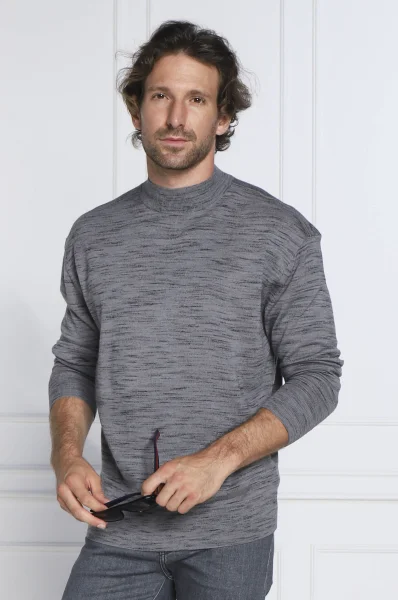vlněný svetr | regular fit Calvin Klein šedý