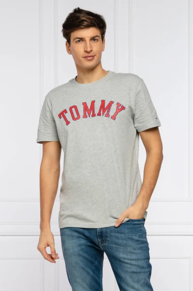 Tričko | Regular Fit Tommy Jeans šedý