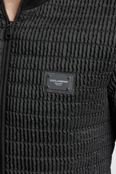 Bunda bomber | Regular Fit |s příměsí hedvábí Dolce & Gabbana černá