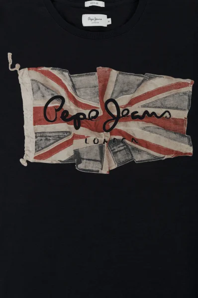 LONGSLEEVE FLAG TEE Pepe Jeans London černá