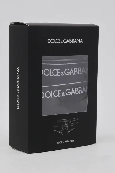 Slipy 2-pack Dolce & Gabbana černá