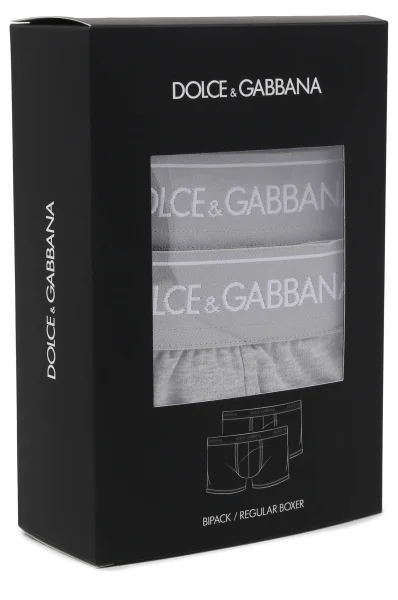 Boxerky 2-pack Dolce & Gabbana popelavě šedý