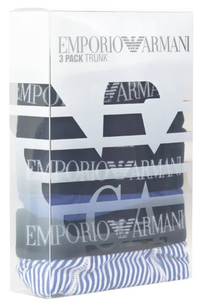Boxerky 3-pack Emporio Armani modrá
