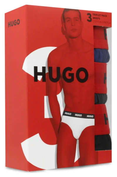 Slipy 3-pack Hugo Bodywear tmavě modrá