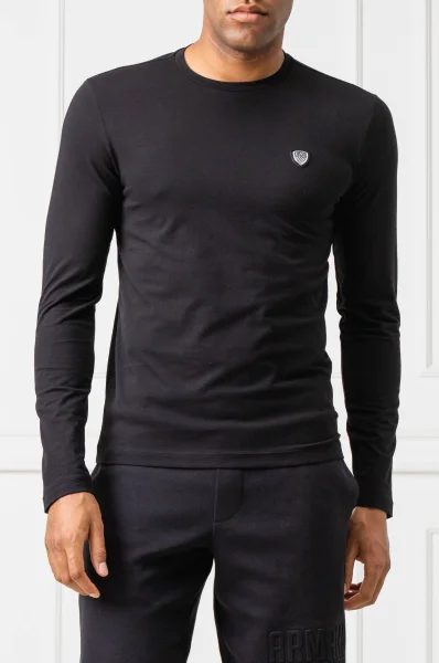Tričko s dlouhým rukávem | Slim Fit EA7 černá