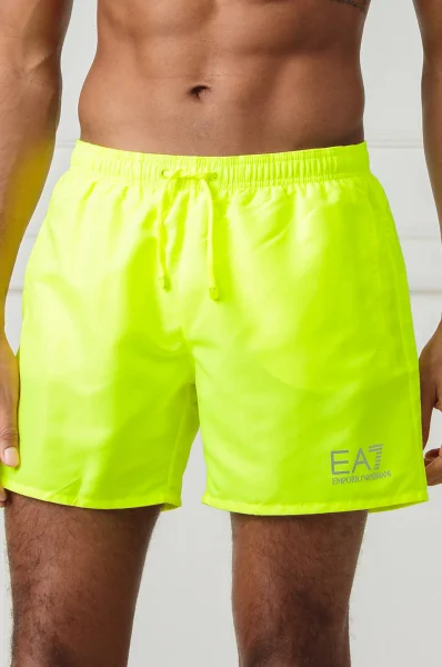 Koupací šortky | Regular Fit EA7 limetkově zelený