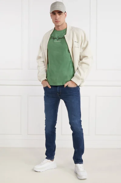 Tričko eggo | Regular Fit Pepe Jeans London zelený