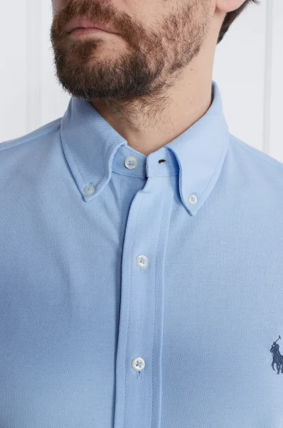 Košile | Regular Fit | pique POLO RALPH LAUREN světlo modrá
