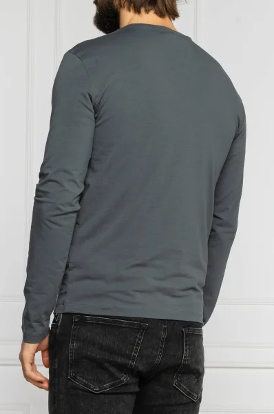 Tričko s dlouhým rukávem | Slim Fit EA7 grafitově šedá