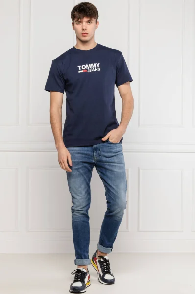 Tričko | Regular Fit Tommy Jeans tmavě modrá