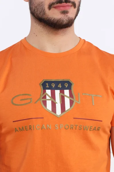 Tričko | Regular Fit Gant oranžový