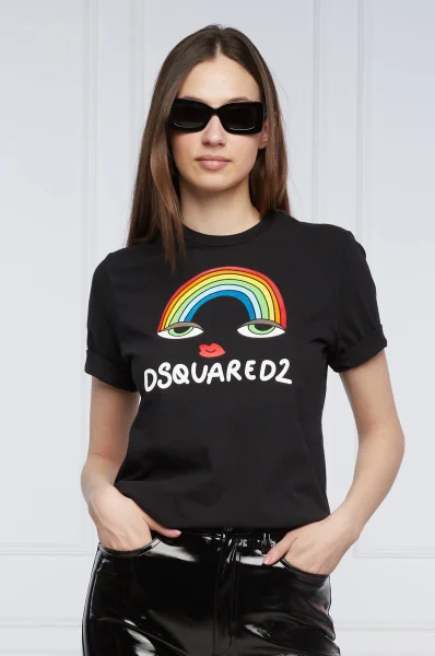 Tričko Rainbow Renny | Regular Fit Dsquared2 černá