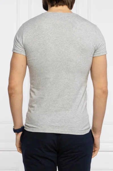 Tričko | Slim Fit Emporio Armani popelavě šedý