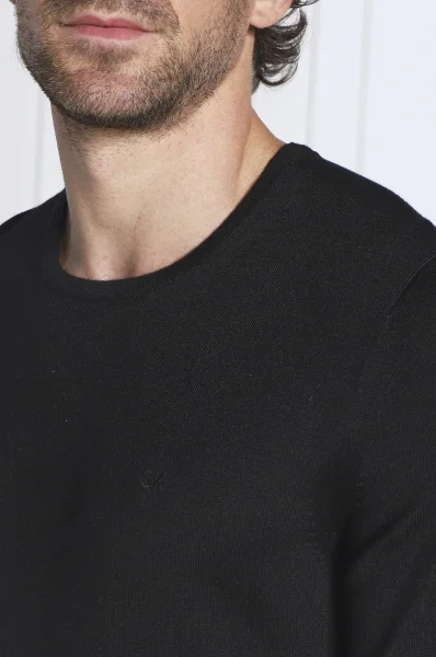vlněný svetr | regular fit Calvin Klein černá