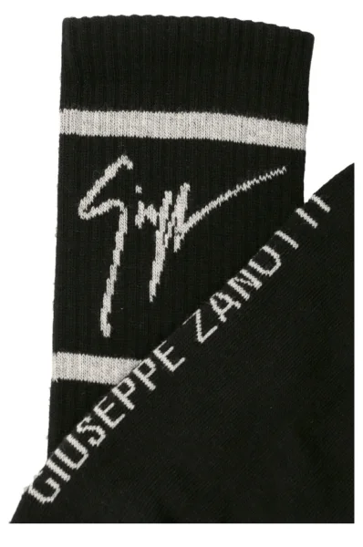 Ponožky LOT CALZINI LOGO JACQUARD Giuseppe Zanotti černá