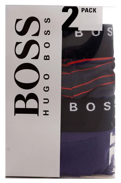 Boxerky 2 Pack Fn Print BOSS BLACK červený