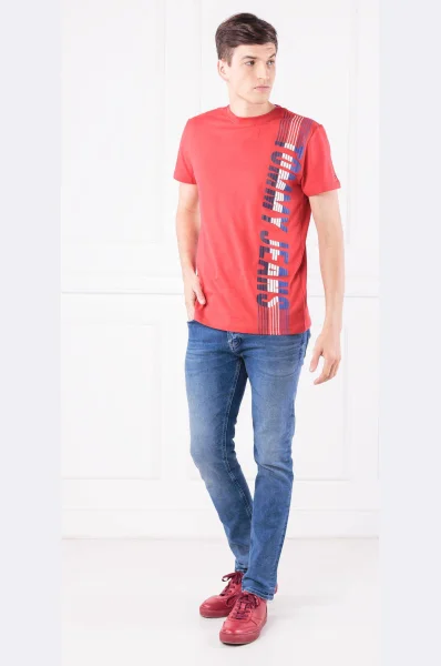T-shirt TJM vertical | Regular Fit Tommy Jeans červený