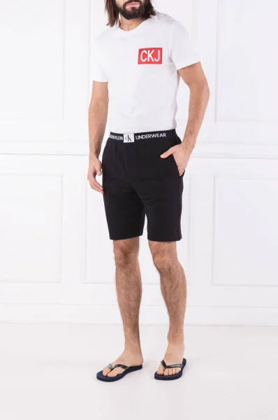 Šortky k pyžamu SLEEP | Regular Fit Calvin Klein Underwear černá