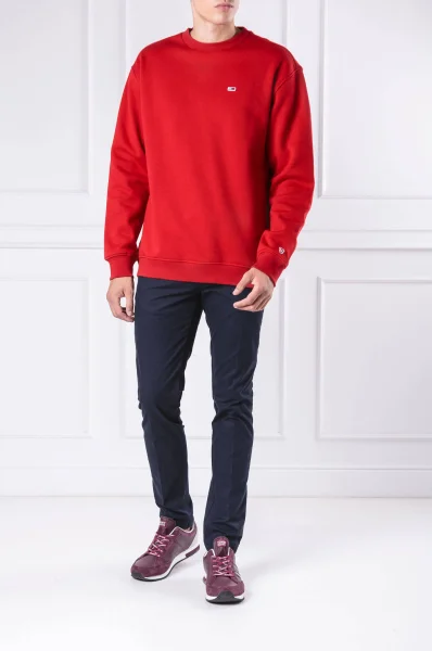 Mikina | Regular Fit Tommy Jeans červený
