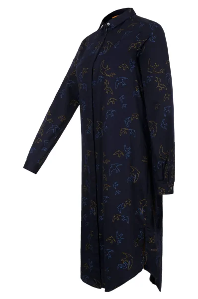 Šaty Celestea BOSS ORANGE tmavě modrá