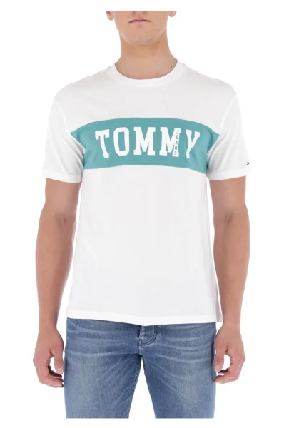 Tričko TJM PANEL LOGO | Regular Fit Tommy Jeans bílá