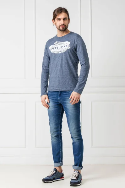 Tričko s dlouhým rukávem BRAM | Regular Fit Pepe Jeans London modrá