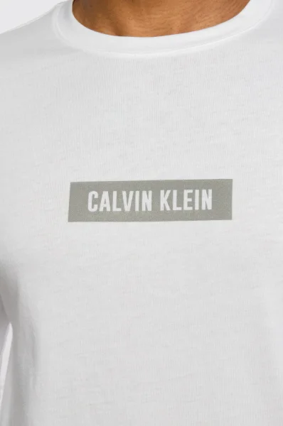 Tričko s dlouhým rukávem | Longline Fit Calvin Klein Performance bílá