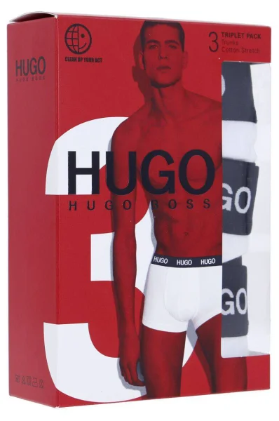Boxerky 3-pack HUGO bílá