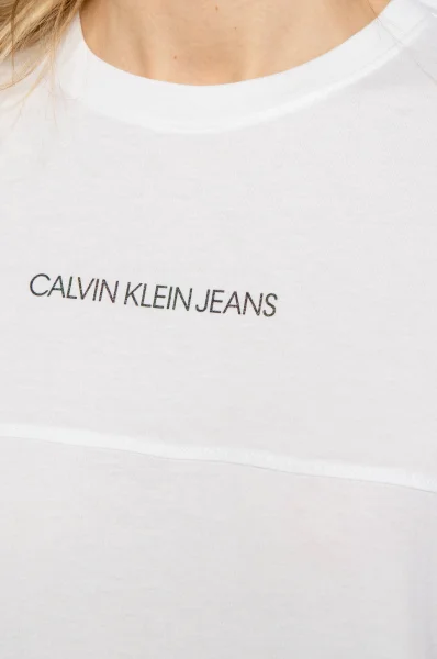 Tričko | Cropped Fit CALVIN KLEIN JEANS bílá