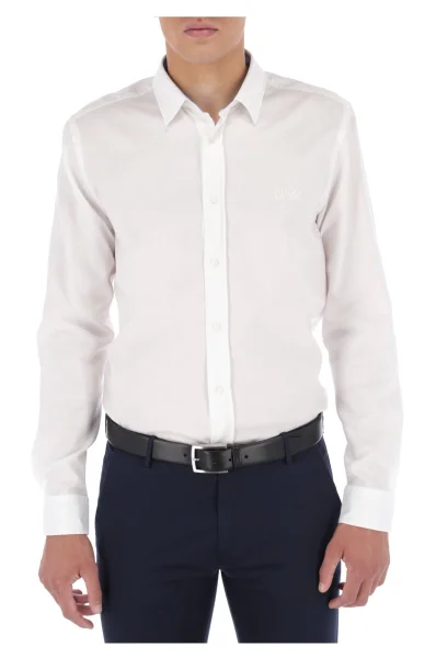Košile Evory-Logo | Straight fit HUGO bílá