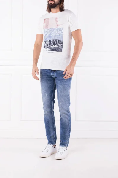 Tričko BENGUIAT | Slim Fit Pepe Jeans London bílá